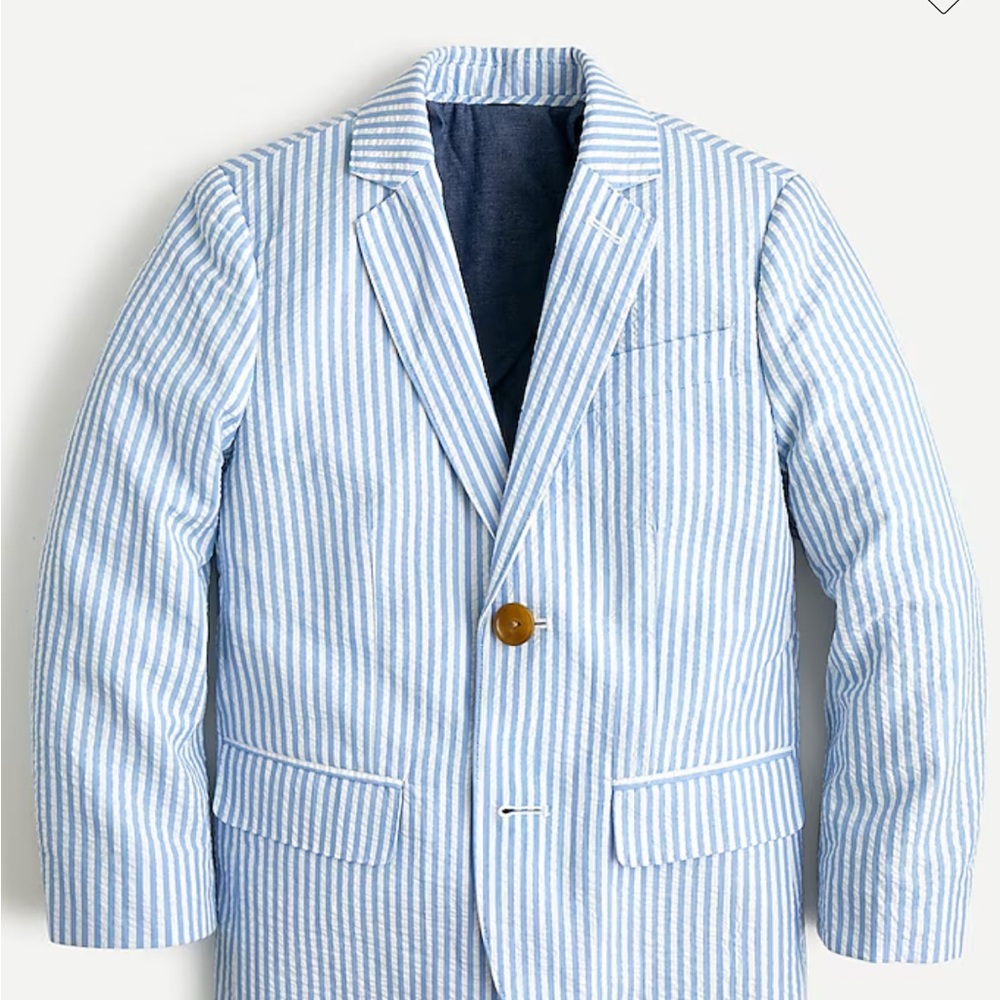 Jcrew boys seersucker Blue Striped Blazer